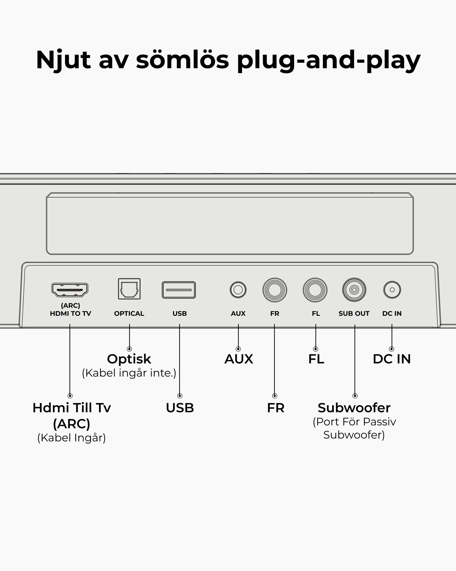 ULTIMEA Wirtualny soundbar Surround 7.1ch, soundbar do TV z 4 głośnikami Surround, 330 W Peak Power, Surround Sound System, Bluetooth 6.0, sterowanie aplikacją, soundbar z subwooferem, Aura A40 Pro