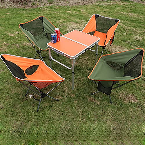 Chaise camping pliante ultralégère pour pêche et randonnée - Siège compact orange - 8