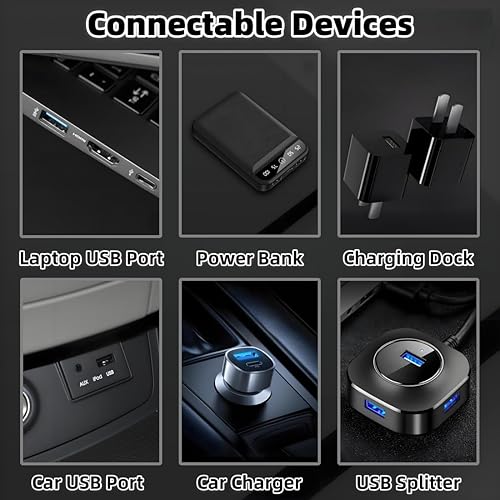 Miniatura 6 de 4 luces USB de coche regulables táctiles, bombillas LED de noche para iluminación ambiental interior del automóvil, mini lámpara retro portátil para