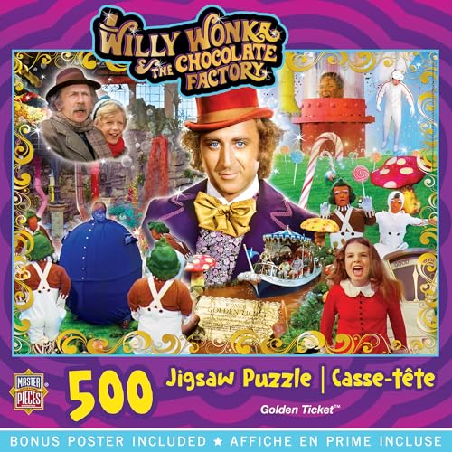 MasterPieces 500 Piece Jigsaw Puzzle for Adults and Families - Willie Wonka & The Chocolate Factory - 15x21