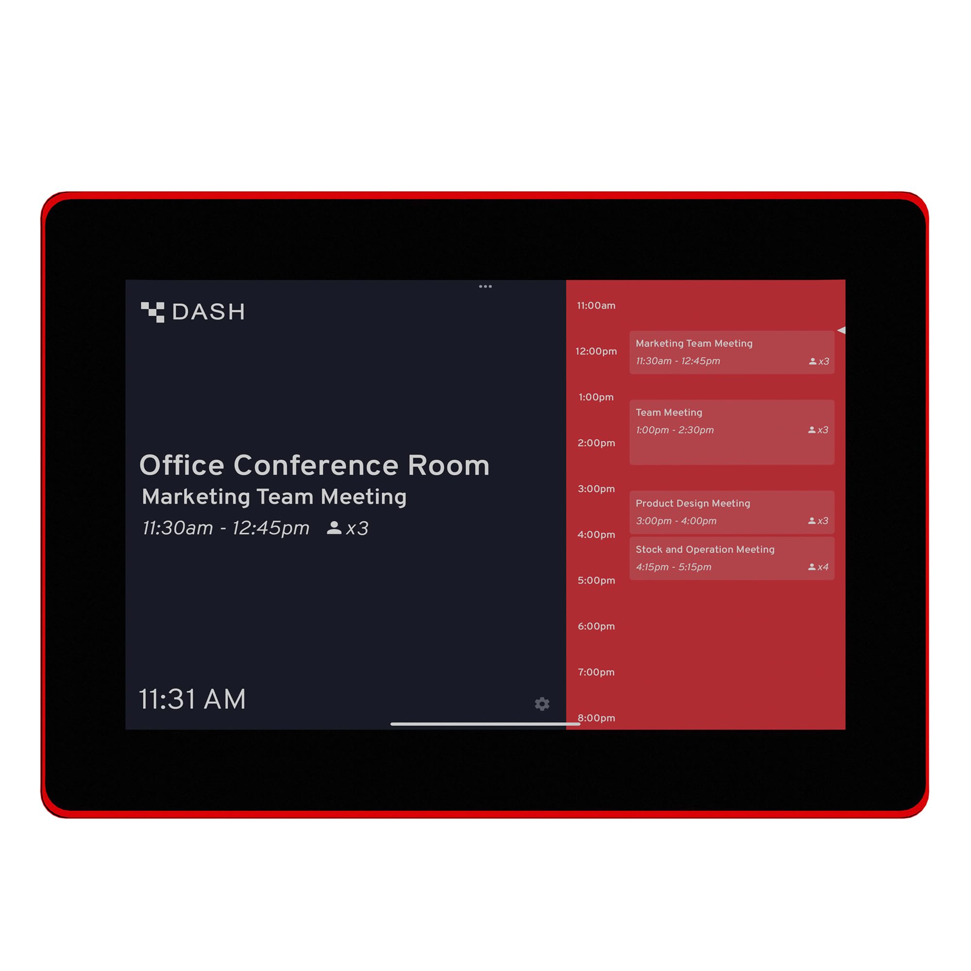 PoE Texas 10" Touchscreen Meeting Room Scheduler Tablet with Highly Visible LED Ring - Plug & Play PoE Office Conference Room Scheduler - Digital Display Syncs with Existing Business Calendar