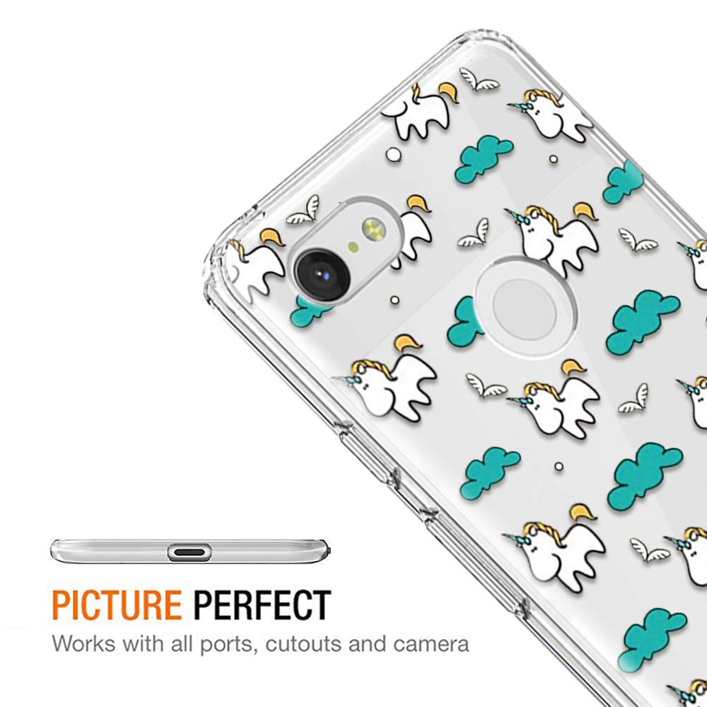 JMTALL 3X Cover Trasparente per Google Pixel 6A Sottile e Leggero Slim Silicone Morbido Custodia Creativo Design Dente di Leone Ragazzo Ragazza Bumper Case