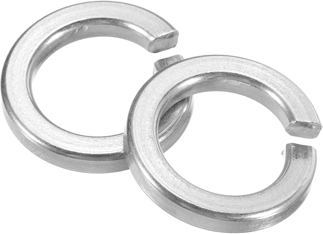 sourcing map 40 Pcs M12 Split Lock Washers, 304 Stainless Steel Spring Lock Washer 12mm ID 18.7mm OD 3.25mm Thick for Screws Bolts Fasteners
