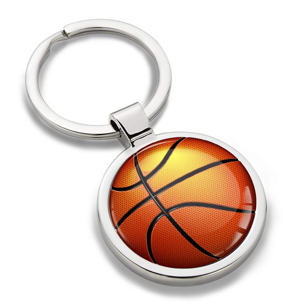 3D Metal Sports Game Basketball Ball Keyring Key Chain Gift Men Women Keychain Giftbox KK 202