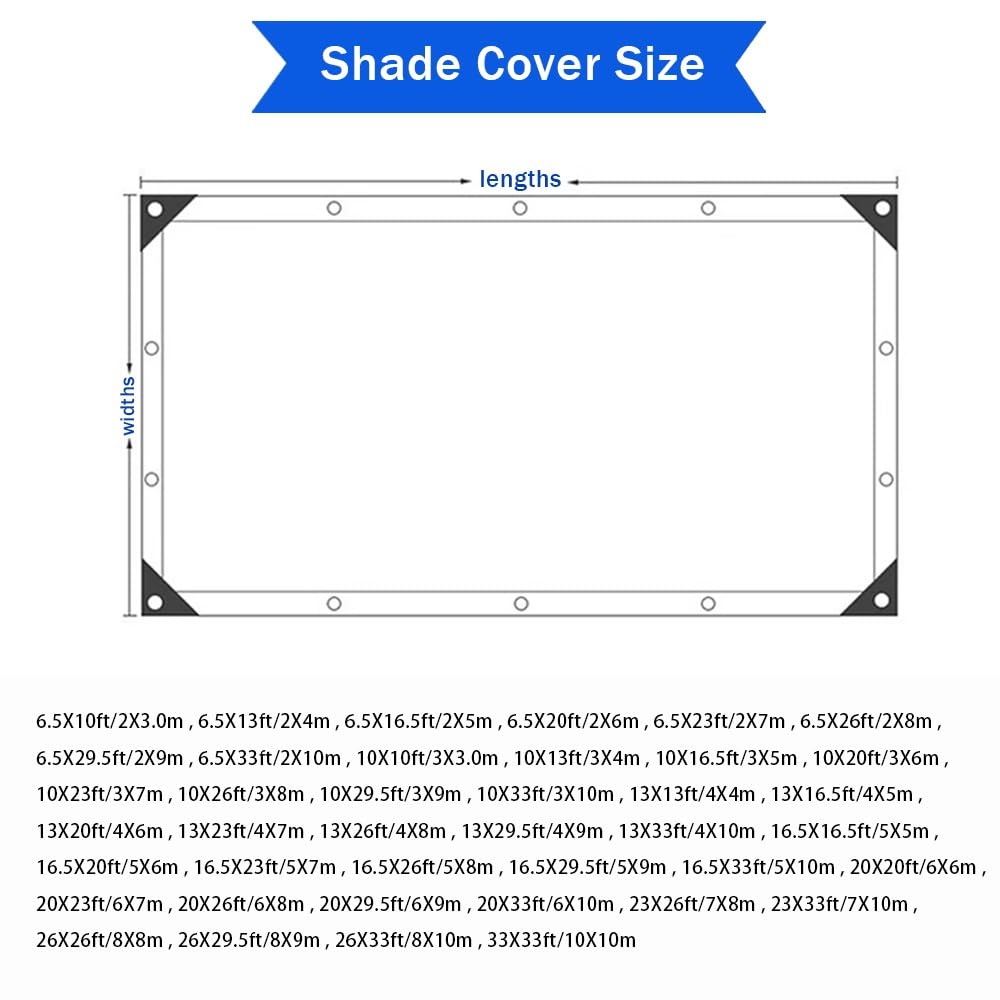 Rete ombreggiante per esterni per patio e giardino, copertura in tessuto a rete, per pergola e piscine, 3 x 5 m, con occhielli per protezione UV