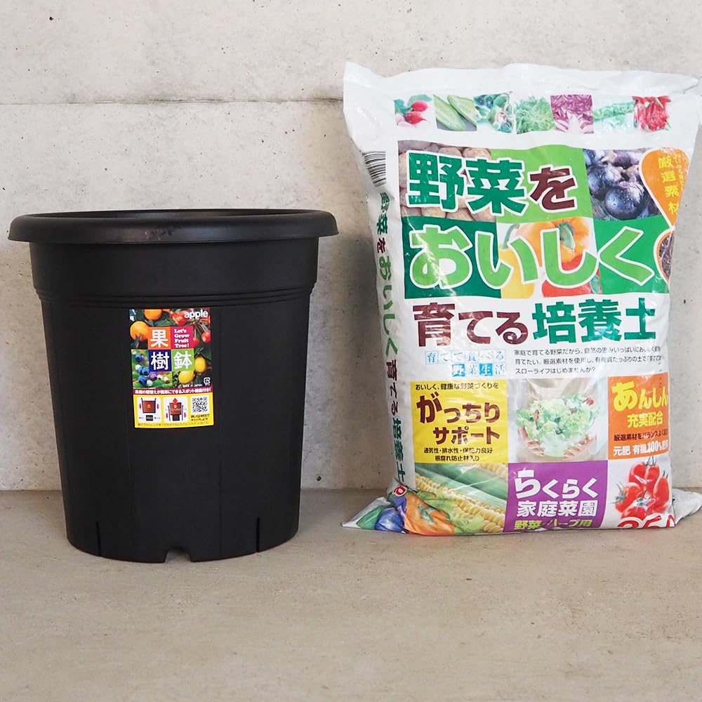Amazon.co.jp: ITANSE 果樹鉢 365型＆花と野菜の培養土 25L 各1