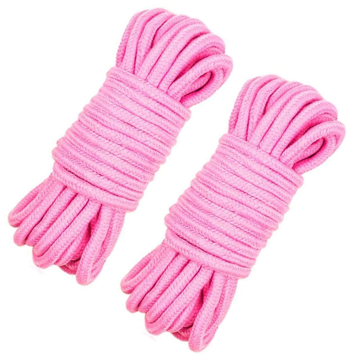 KASTWAVE 2 Roll 10M Soft Cotton Rope, Natural Durable Long Cotton Rope for Crafts Wall Hangings Plant Hangers Knotting (Pink)