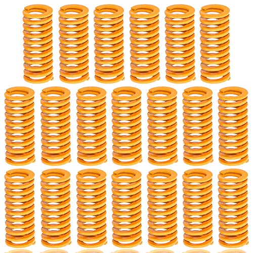 ACKLLR Paquete de 20 resortes de impresora 3D, 0.39 pulg. OD 0.98 pulg. Longitud de compresión Molde de lecho calentado Muelles de troquel Tornillo M3 Carga liviana para Creality CR-10 10S S4