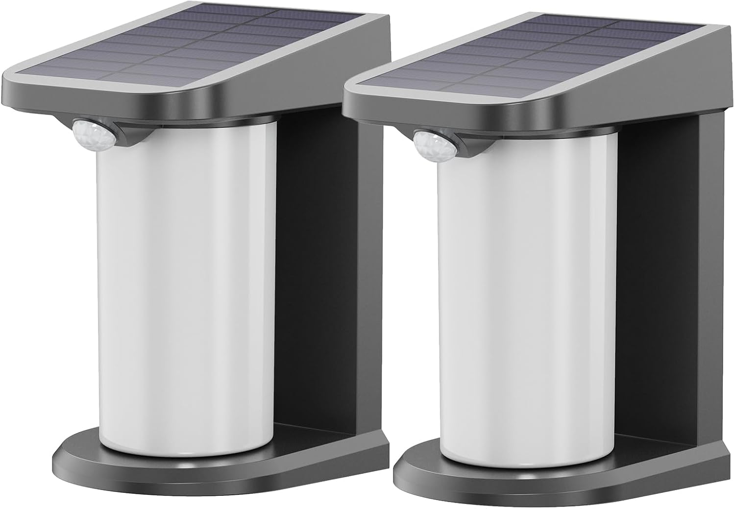Energetic Solar Outdoor Wall Lights Waterproof, 2 Lighting Modes Motion Sensor Dusk to Dawn Porch Lights, IP65 6500K Outdoor LED Lighting for House Exterior, Garage, Patio, 2 Pack