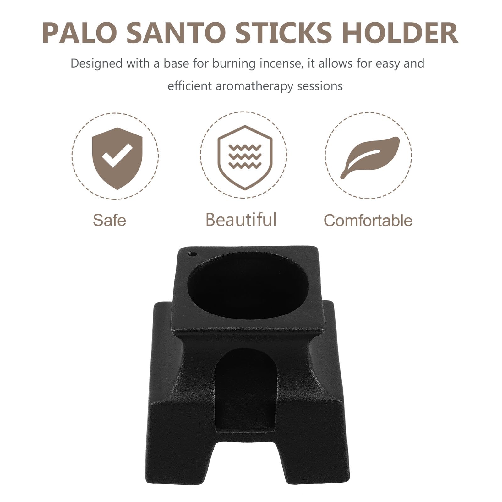 Keramik Räuchergefäß für Palo Santo und Salbei in Schwarz | Terrakotta Schale für Stäbchen, Handwerkliche Optik, für Büro und Wohnräume