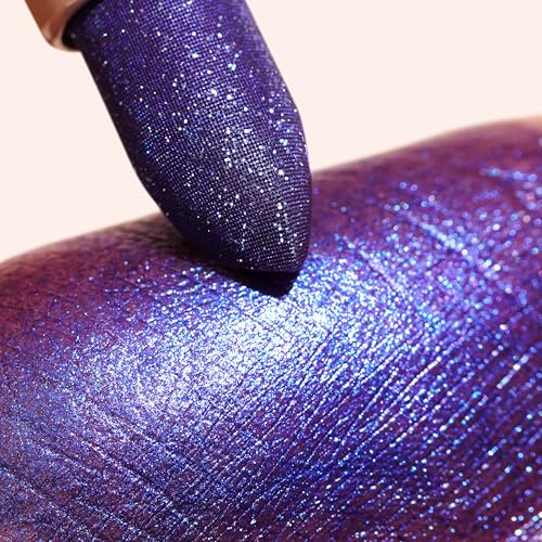 Oulac Blue Glitter Lipstick, Sapphire Blue Moisture Tinted Lip Balm, Metallic Sparkly Finish, Shiny lipstick, High Pigment - Image 4