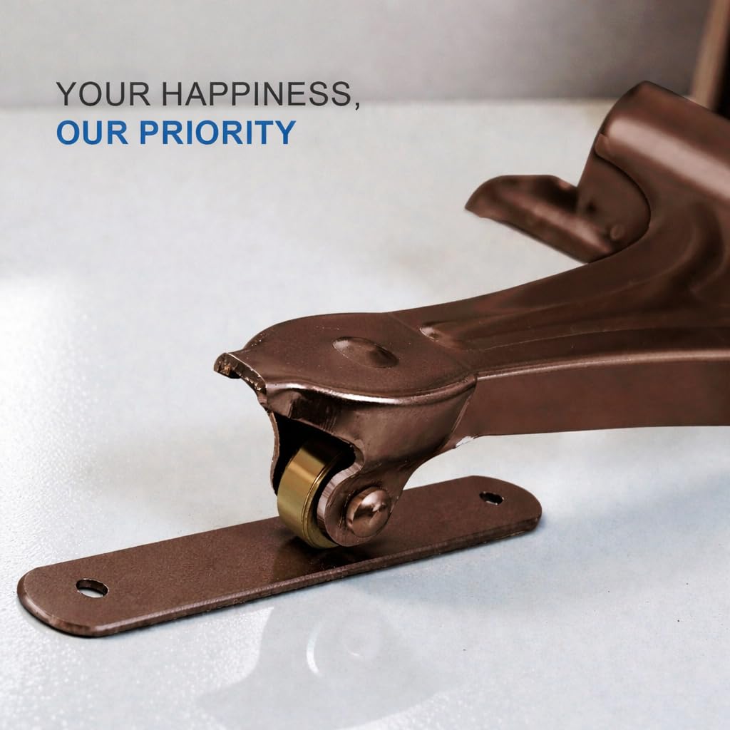 Automatic Spring Door Closer for Wooden, Aluminium & PVC Doors | No Oil Leakage | 10 Year Durability | Heavy Duty Metal Body | 60KG | Brown | Chrome Finish 4