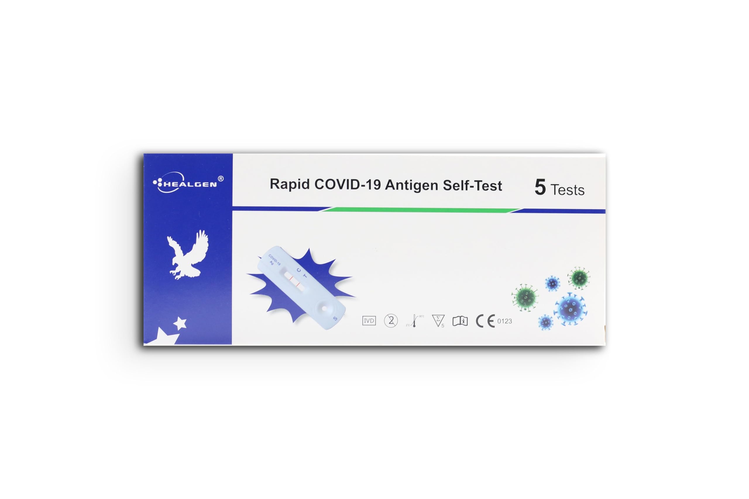 Covid-19 Lateral Flow Test Kit, Rapid Antigen Self-Test Kit for SARS-CoV-2 At Home, Easy and Quick Covid Test Kit with 15-Minute Results, Pack of 5 Test Kit