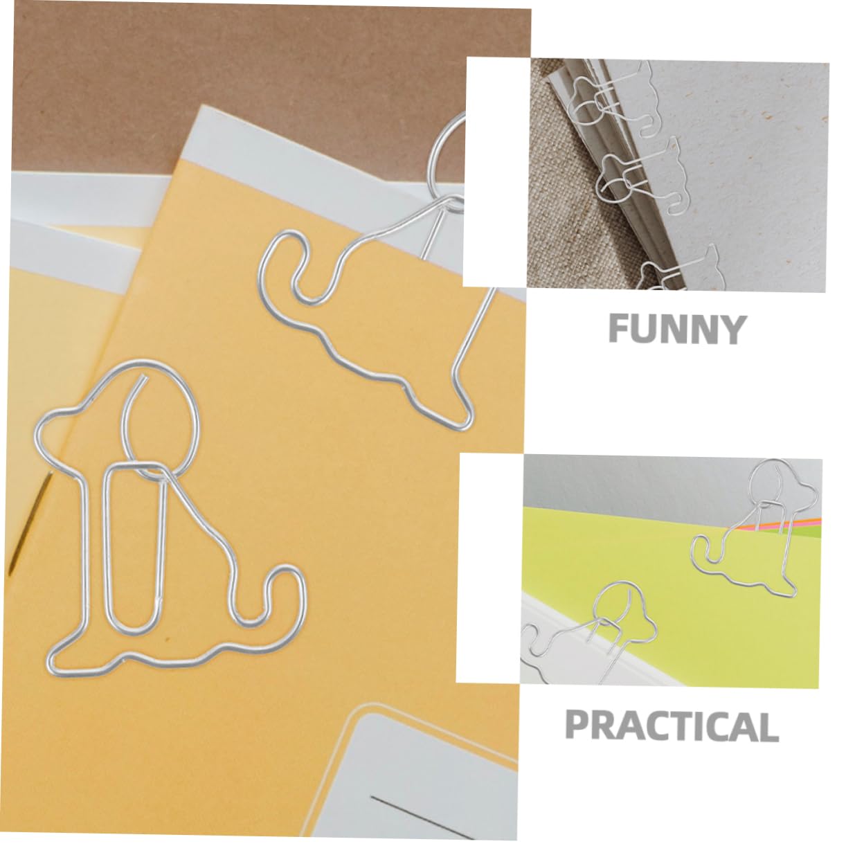 STOBAZA 400pezzi Clips Da Ufficio Forma Di Cane Da Creativi e Decorativi Fermagli Per Documenti Versatili e Riutilizzabili Per Studio e Casa
