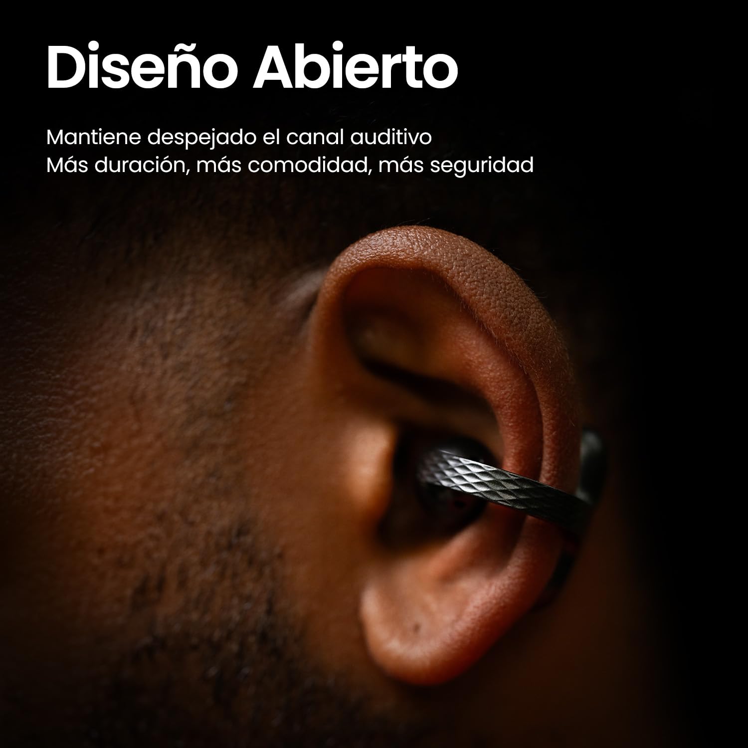 Amazfit Up OWS Auriculares Bluetooth 5.3, Diseño Abierto Inalámbrico con Control Táctil, Resistente al Agua IPX4, Reducción de Ruido con IA, Cascos Deportivos para Running y Fitness
