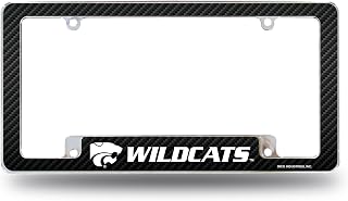 Rico Industries NCAA Kansas State Wildcats Carbon Fiber 12" x 6" Chrome All Over Automotive License Plate Frame for Car/Truck/SUV