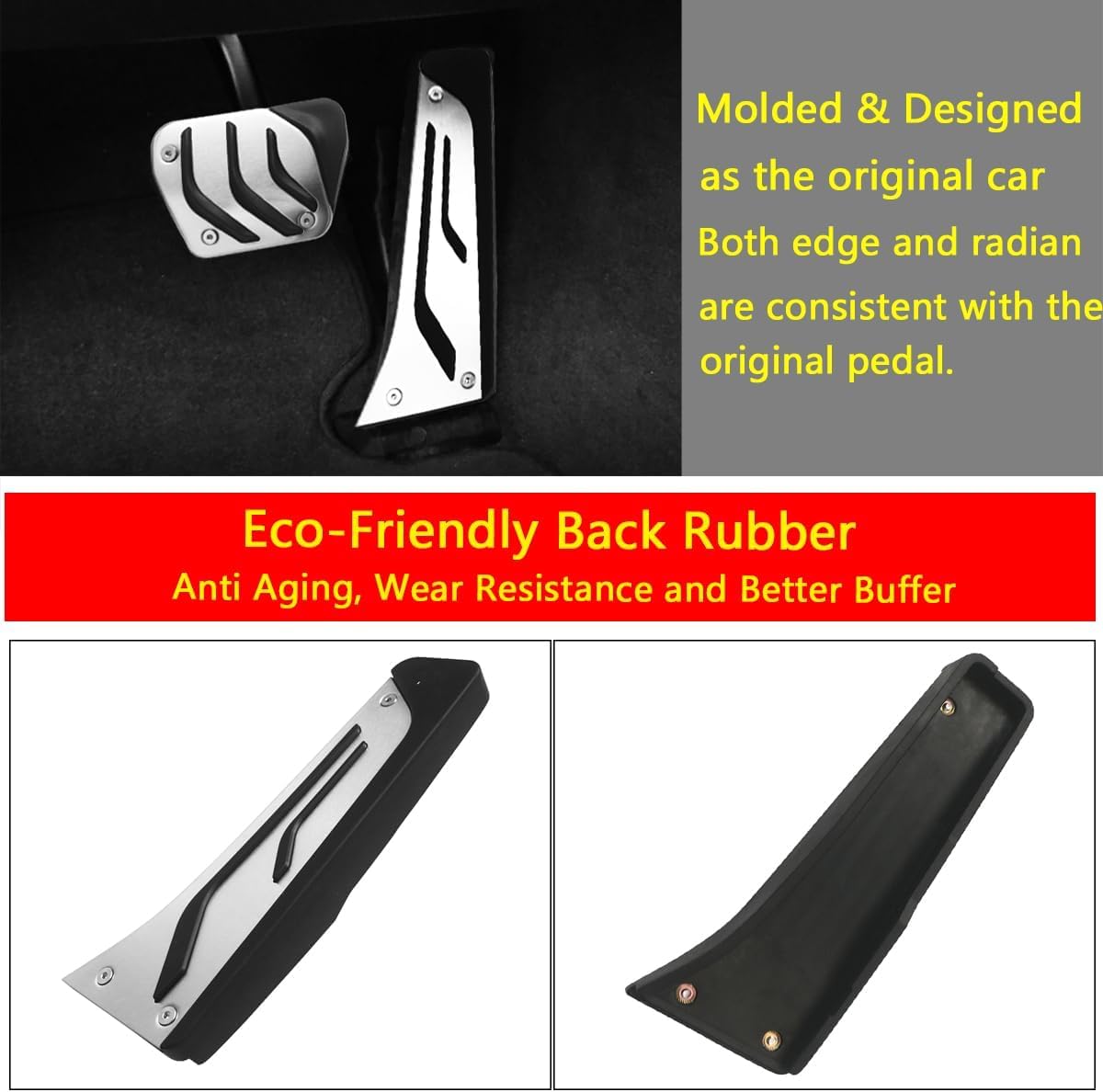 Pedales de coche, tapas de pedales compatibles con accesorios de pedal de freno F21 F36 F22 F30 F32 G07 G12 F25 G29