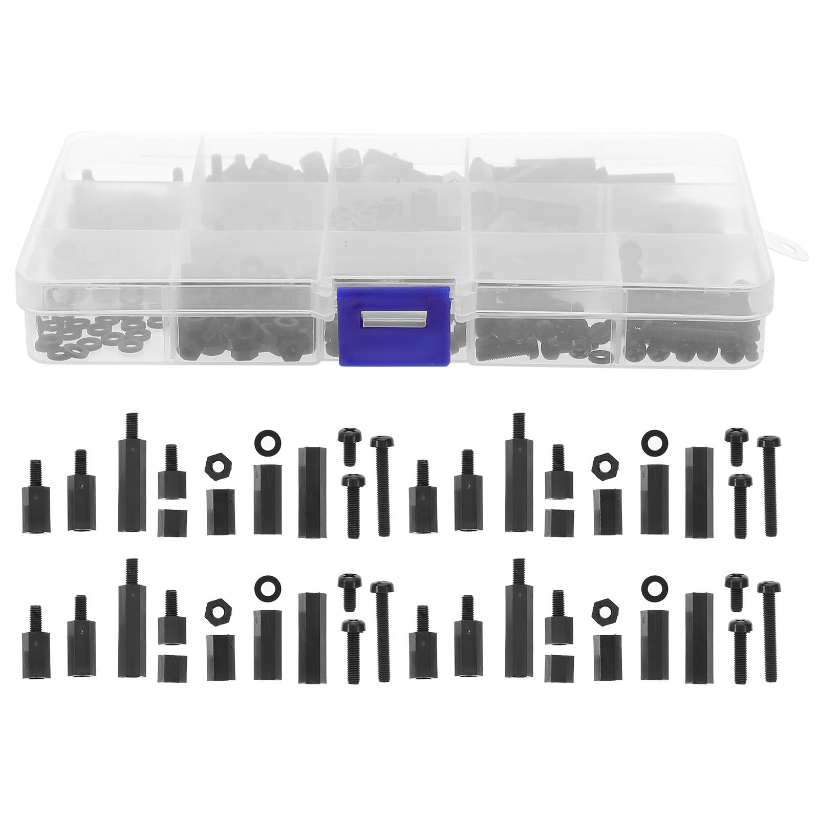 Evite cortocircuitos con tornillos hexagonales de nailon negro aislantes para placas PCB 8