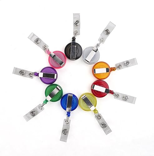 Miniatura 9 de GOGO 1000Pack Ronda Venta al por mayor Carretes de cordón de soporte de insignia de enfermería - Negro sólido