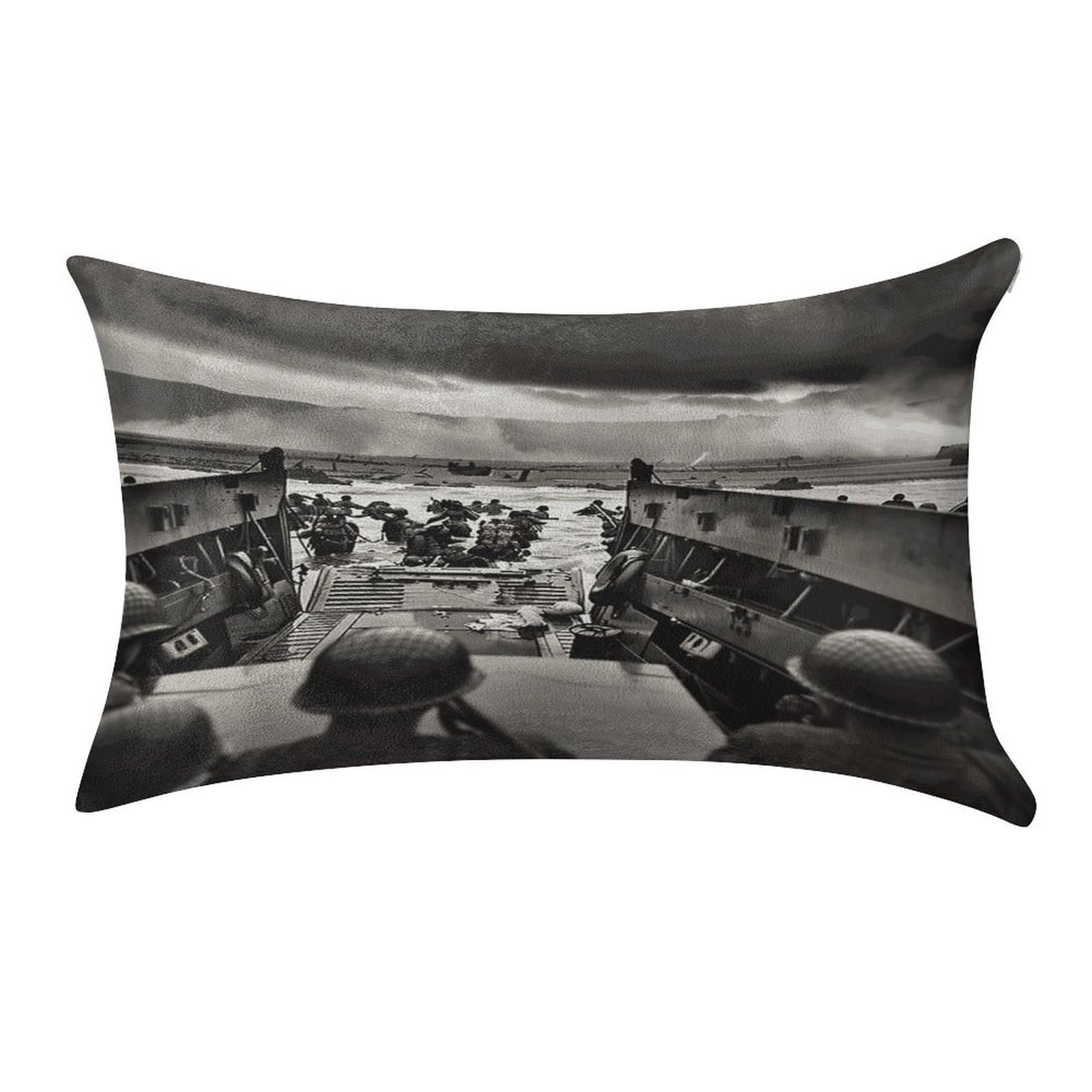 Fekiloot Style Photo Of Normandy Landings Pillow Covers Home Decor Pillow Cases