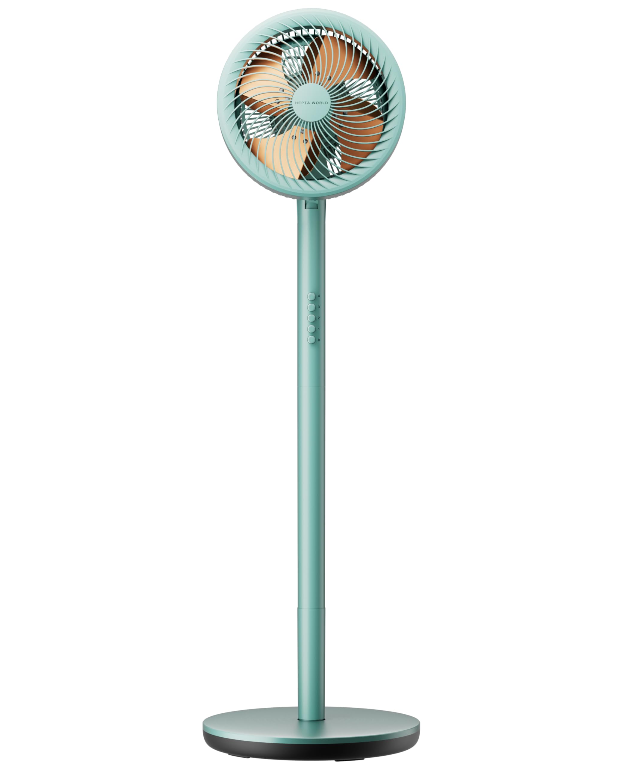 HEPAT WORLD Ventilador de Coluna Silencioso 27cm Turbo, 4 Velocidades, Oscilante, Hélices em Alumínio + PP, Bivolt 1