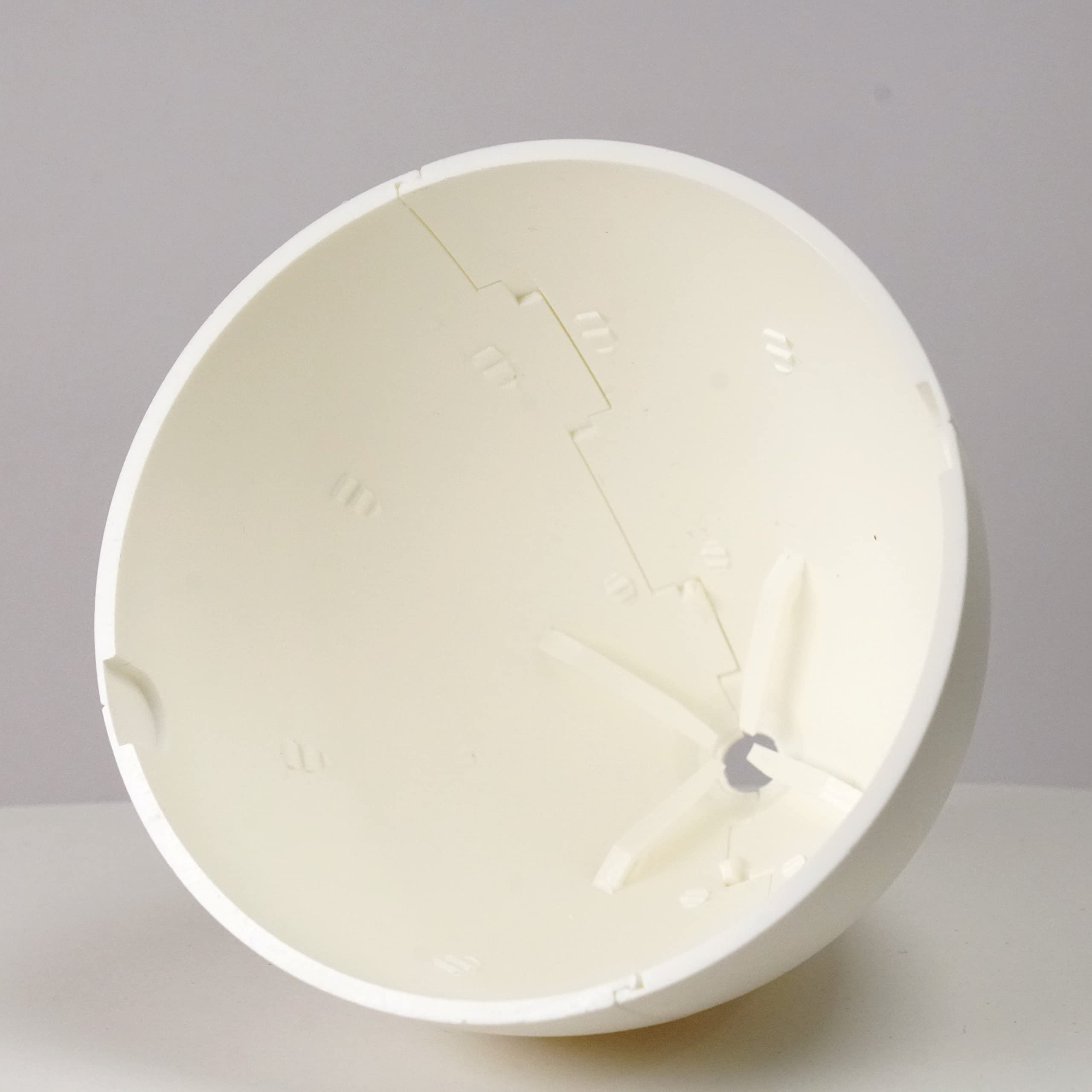 Baldaquino de diseño blanco | dosel de techo de dos piezas | Roseta grande de 9 cm de diámetro de plástico para colgar la lámpara | Montaje fácil sin herramientas