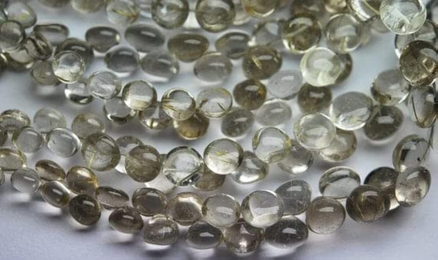 Quartz rutilé doré perles oignons 5-9mm pour fabrication de bijoux uniques DIY
