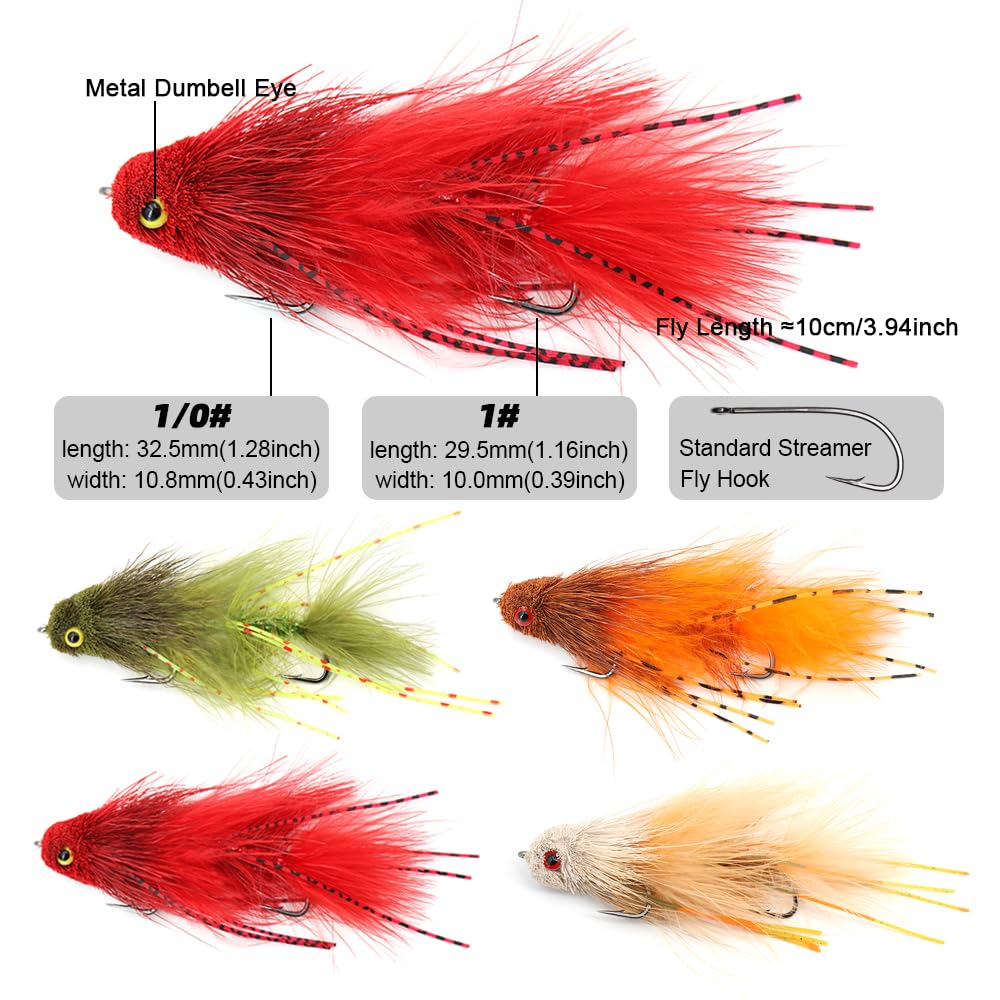 20-teiliges Fliegenfischen-Fliegen-Set, verschiedene Trocken- und Nassfliegen mit Angelbox für Süßwasser, Salzwasser, Forelle, Barsch, Lachs