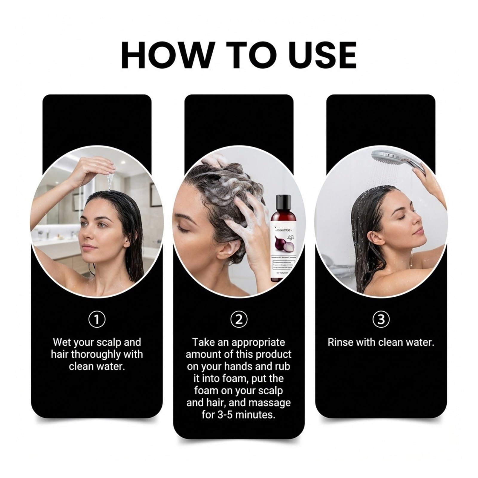 Champú voluminizador de cebolla roja | Mantiene la humedad del cabello y mejora el confort.(2pcs)