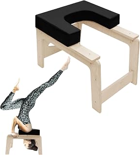 Silla de yoga y taburete para pie de cabeza, fabricado en Europa, para fitness, meditación y relajación