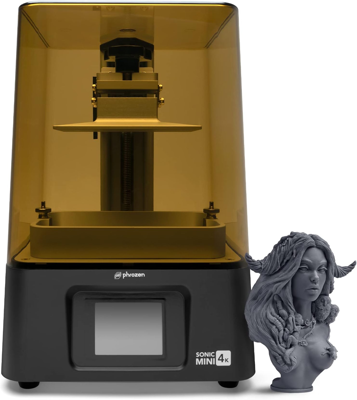 Phrozen Sonic Mini 4K LCD Resin 3D Printer, Monochrome/Mono LCD Screen, Matrix LED UV Light Tech, Longer Working Hours, for Jewelry-Making and Miniatures, L5.2 x W2.9 x H5.1 Printing Volume