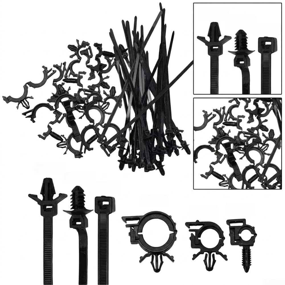 Clips de Anclaje para Nylon 45/150 para uds Negro Clips de Anclaje(45pcs)
