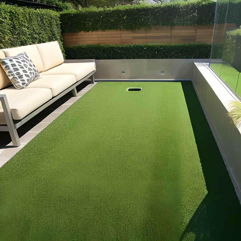 Gazon artificiel de 1 m x 5 m pour jardin, terrasse, balcon, facile d'entretien, résistant aux intempéries