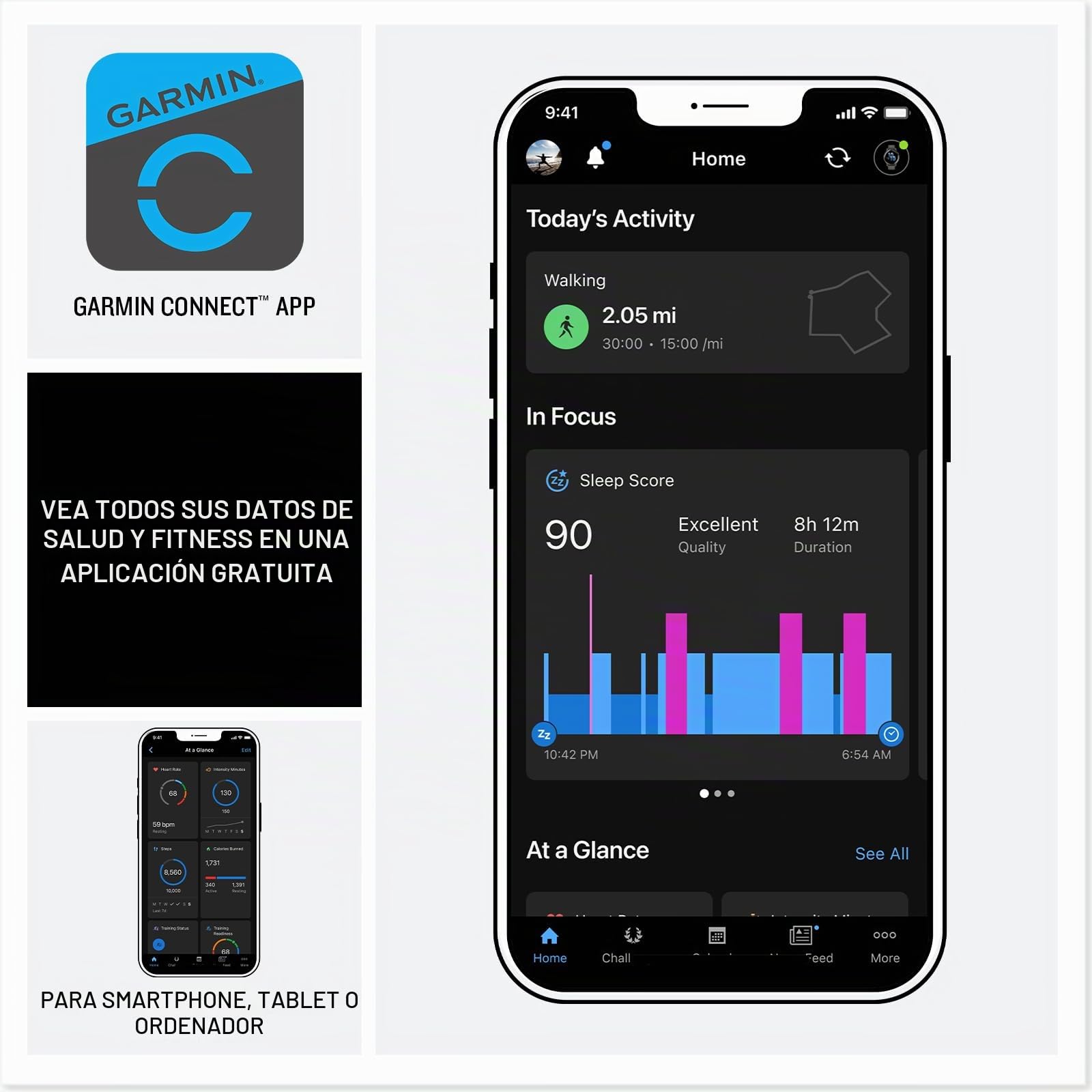 Garmin Vivoactive 6, reloj inteligente GPS de 42 mm, pantalla táctil AMOLED con monitor de frecuencia cardíaca, color negro (renovado)