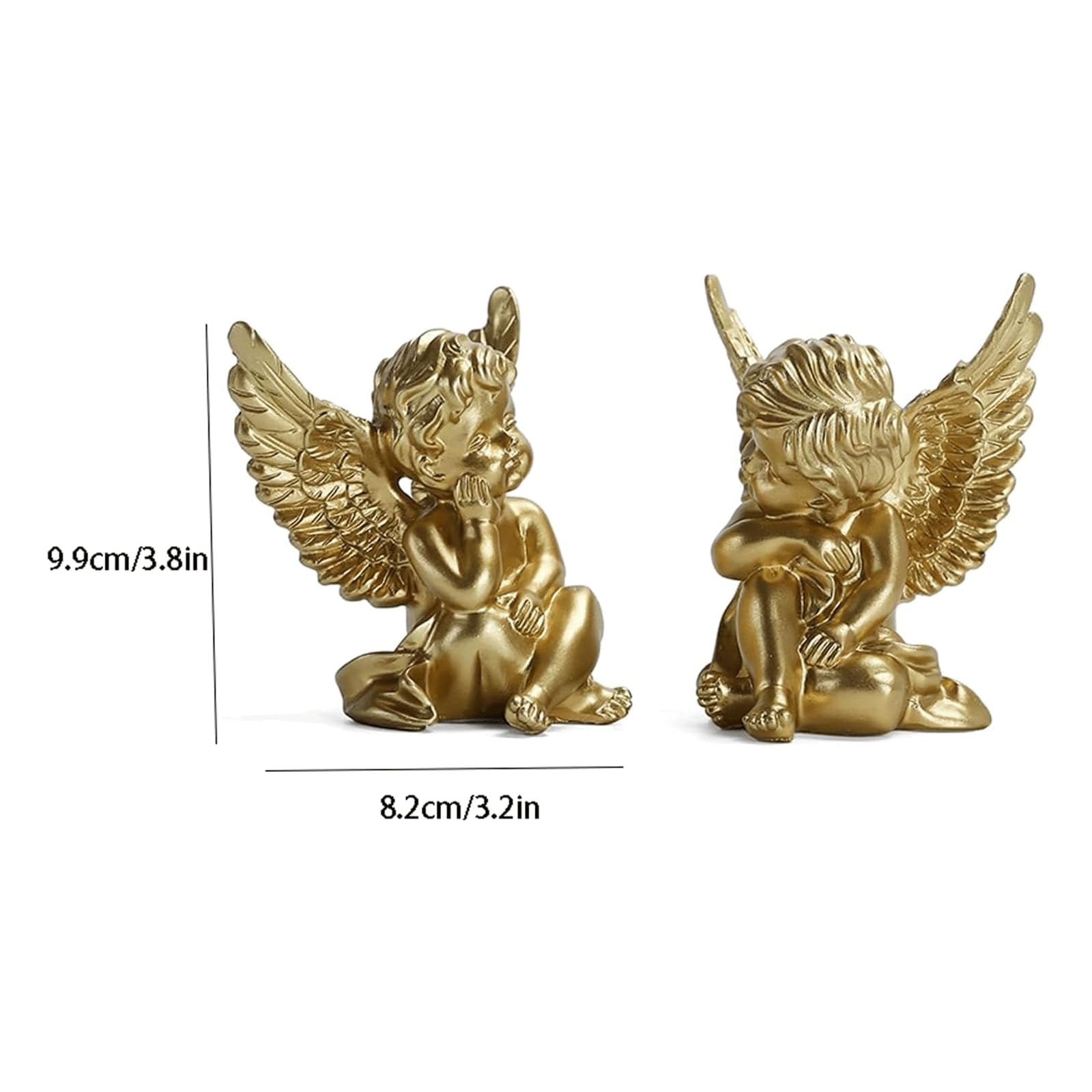 creatività Statue Figurina Creativa Statua Stile Europeo Resina Angelo Scultura Statue Eleganti e affascinanti 3,8x3,2 Pollici Statua Decorazioni per la casa miglior Regalo