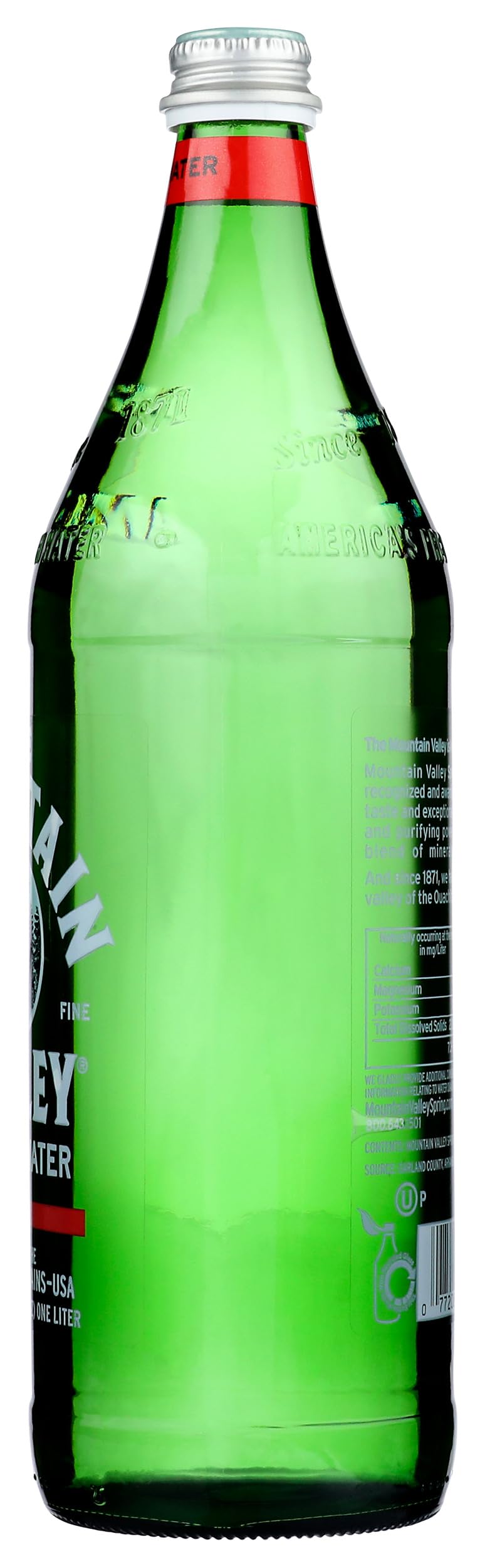 Mountain Valley Water, Water Spring Glass, 33.8 Fl Oz