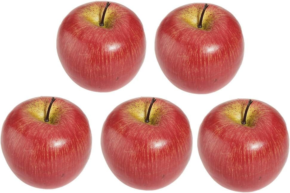 5 Pcs Artificial Apples Home Kitchen Party Decorative Fruit Lifelike Fruits Decoration Photography Props by SamGreatWorld