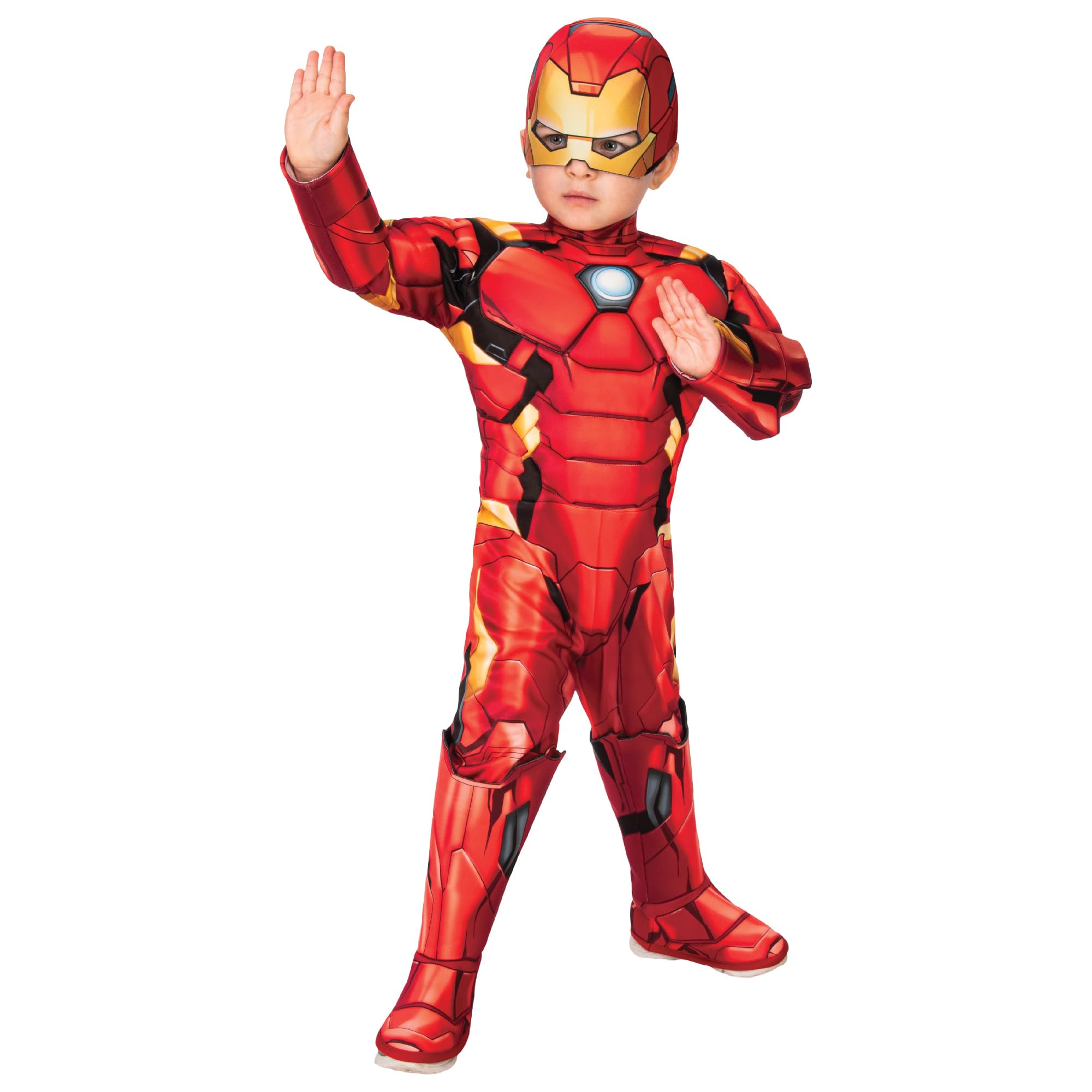 Rubies Official Marvel Avengers Iron Man Deluxe Toddler Costume, Kids Fancy Dress, Age 3-4 years, (702035) Halloween