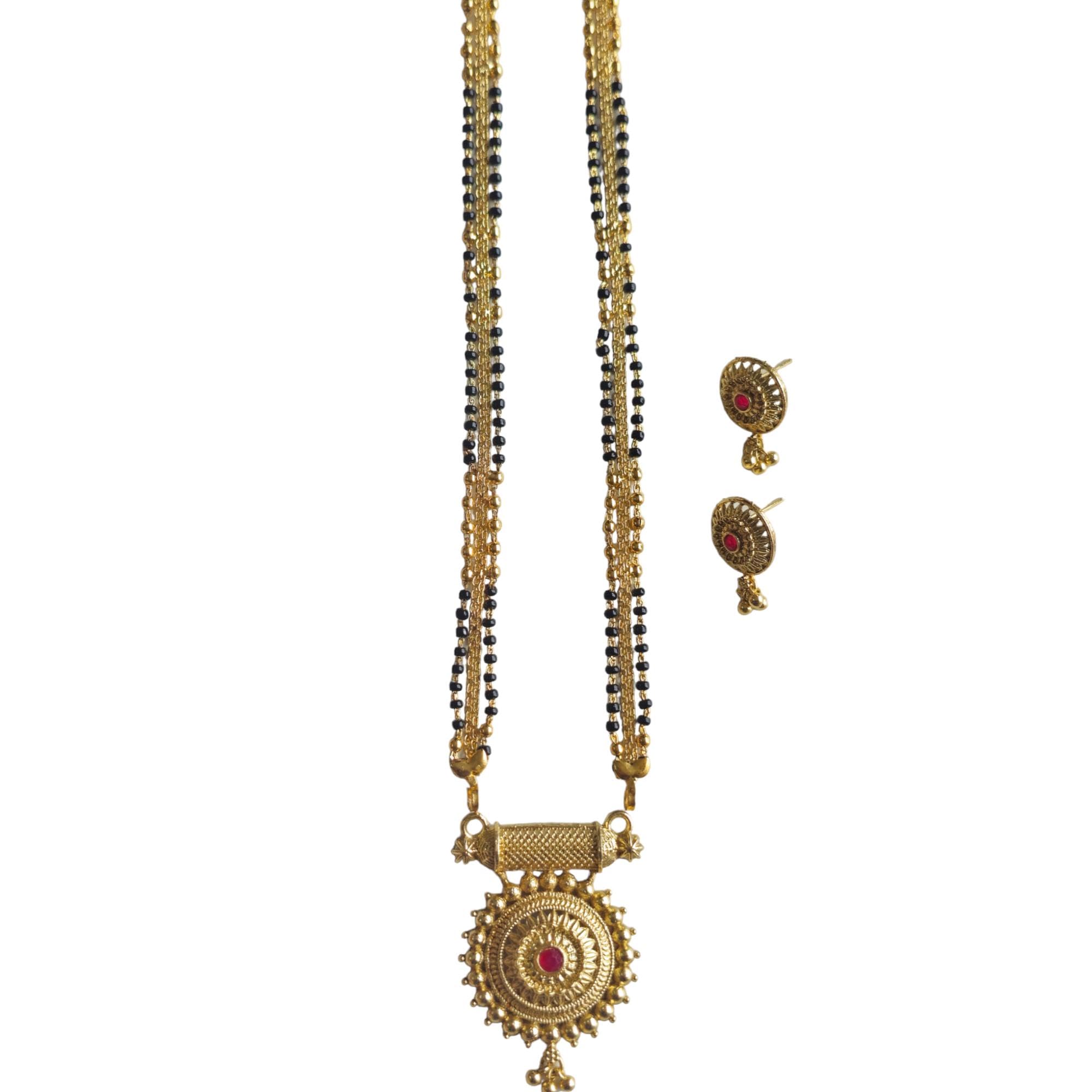 See full amazon price history chart for AAIKU Maharashtrian Long Traditional Gold Plated Micro Polish Sayli Mangalsutra Black Beads and Earrings Set for Women (36Inch-Round16) AAIKU Maharashtrian Long Traditional Gold Plated Micro Polish Sayli Mangalsutra Black Beads and Earrings Set for Women (36Inch-Round16) (B0D84ZNH91) Amazon Price History, Amazon Price Tracker