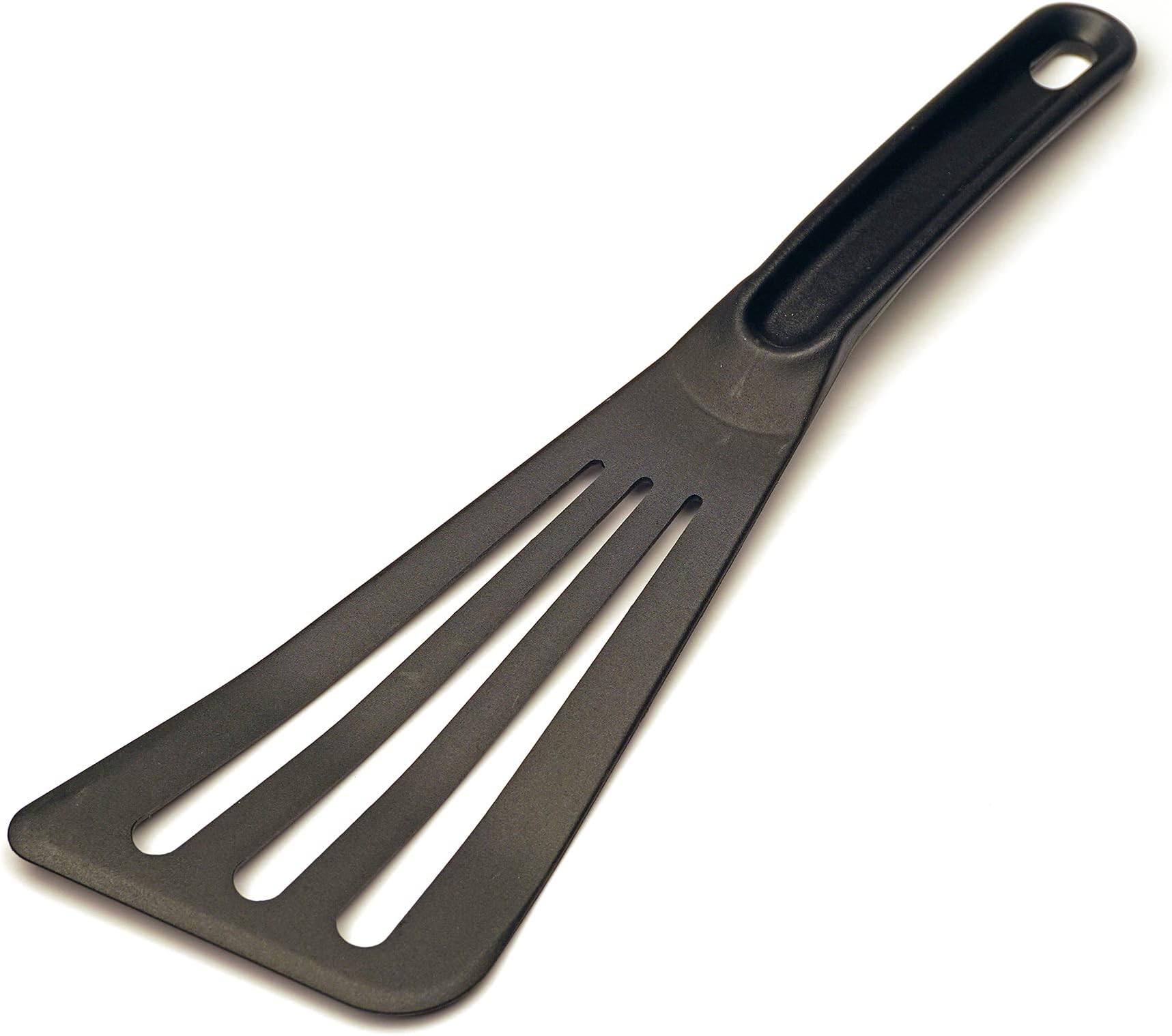 RSVP International Kitchen Tool Collection Dishwasher Safe, Angled, 12x3.25", Nylon Euro Style, Black