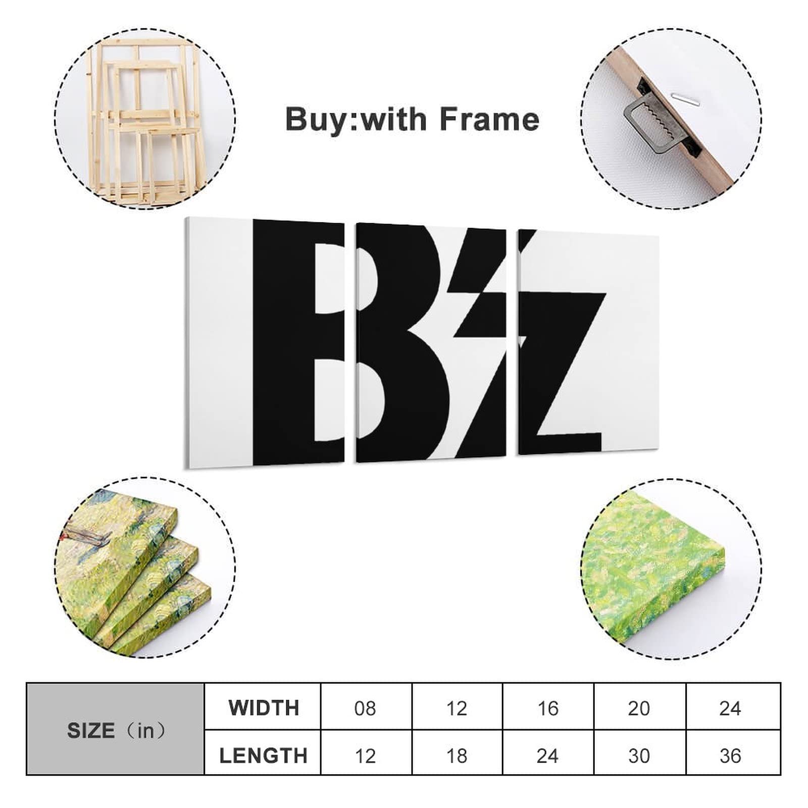 Amazon｜3枚パネルセット B'z 絵画 壁掛け アートパネル 特大 ポスター