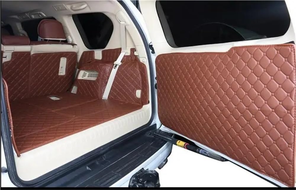 Toyota do Land for Cruiser do Prado 150, 7 siedzeń-2010, Cargo Liner Dywany, niestandardowe maty do bagażnika samochodu, mata pod tylne drzwi, wkładka do bagażnika samochodowego (brązowa)