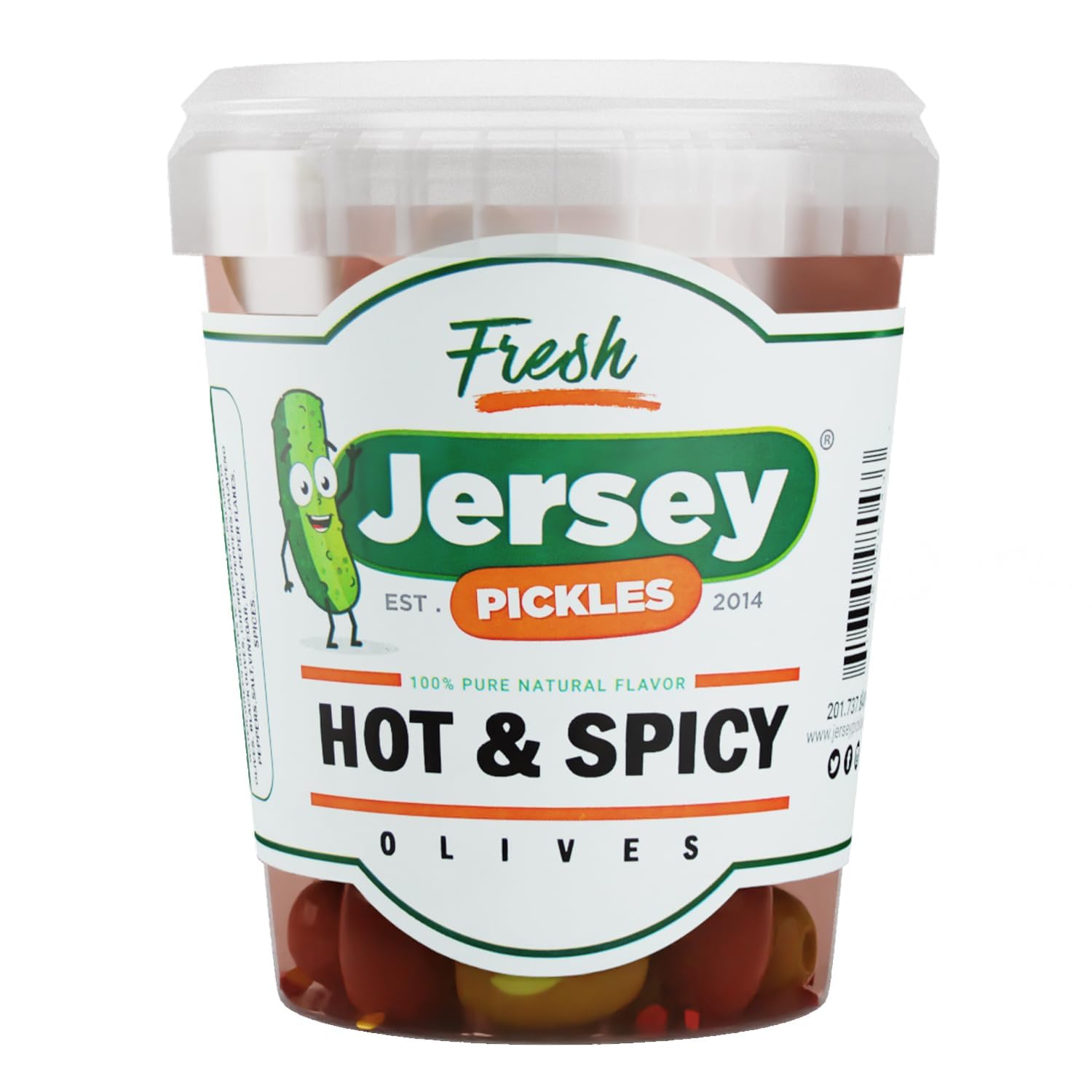 Jersey Pickles – Hot Mix Olives Combo – Olives Stuffed – Hand-Stuffed Gourmet Olive with Premium Fillings for Snacks, Charcuterie & Cocktails (Quart)