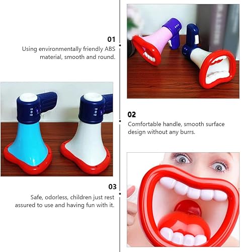 Miniatura 7 de STOBOK Micrófono cambiador de voz para niños, varios cambiadores de voz, amplificador de cambio de voz de boca, grabación, megáfono, truco, broma,