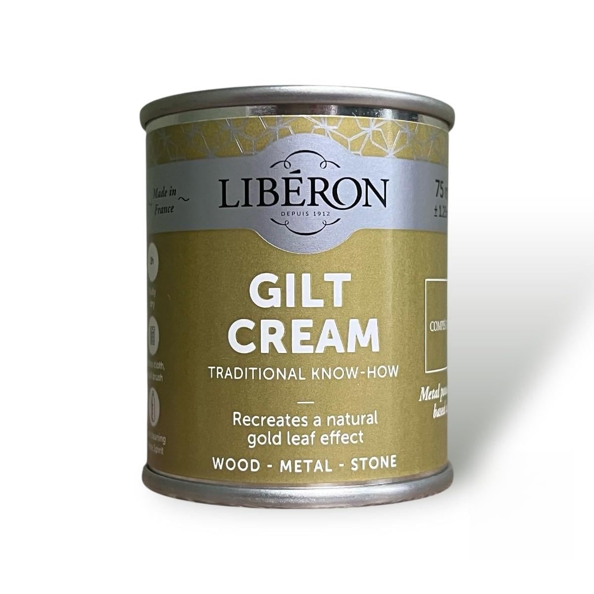 Liberon Gilt Cream - Retouch Damaged Gilding or to gild new - 30ml (Compeigne)