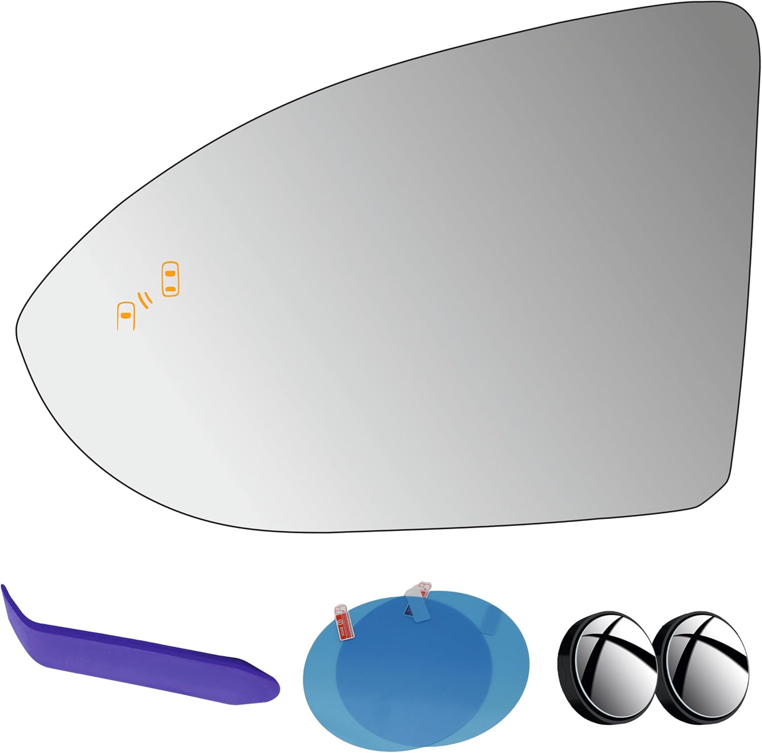 EAP Driver Side Mirror Glass Compatible with VW Golf MK7 Golf GTI 2015-2021, eGolf 2015-2019, Alltrack 2017-2019, SportWagen 2015-2019, Jetta 2019-2026 Heated with Blind Spot 5G0857521P 17A857521G