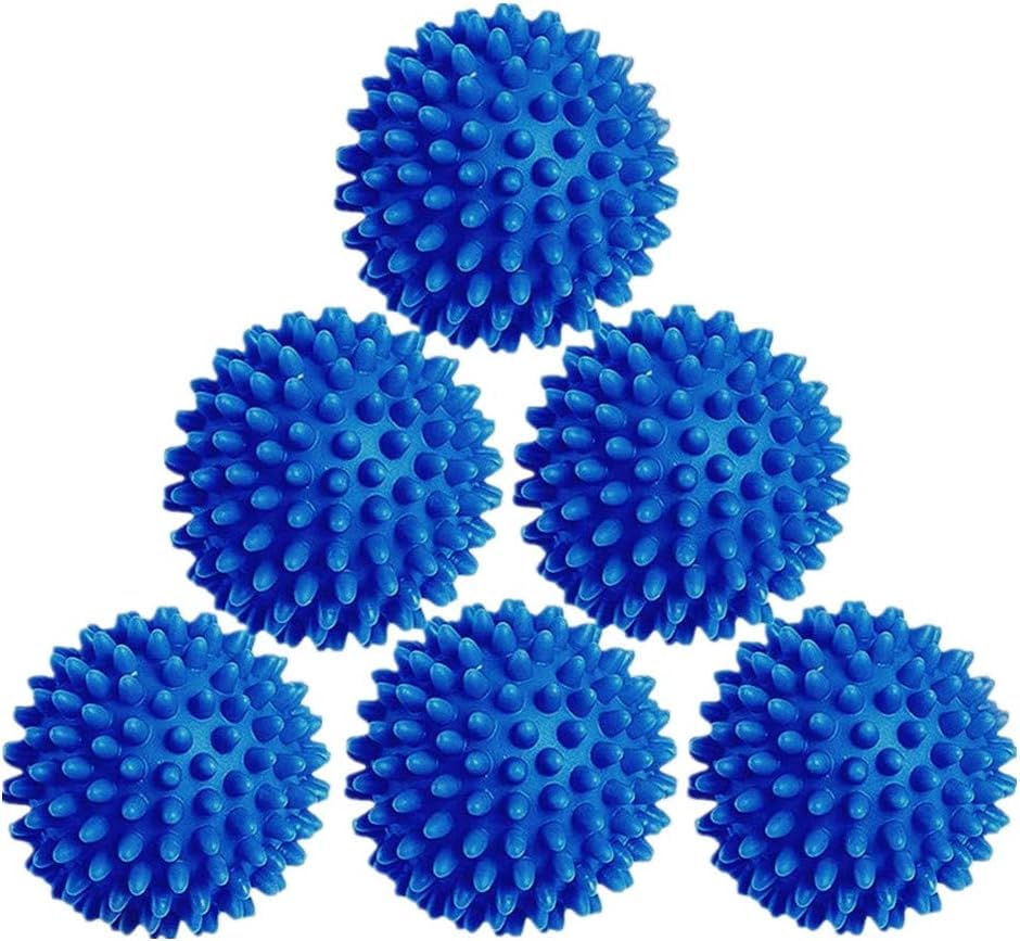 6 Pcs Blue Tumble Dryer Balls, Prevent Clothing from Getting Tangled;Reusable Soft Drying Balls for Tumble Dryer, Laundry Balls for Washing Machine,Rapid Dryer Ball, Washing Machine Balls