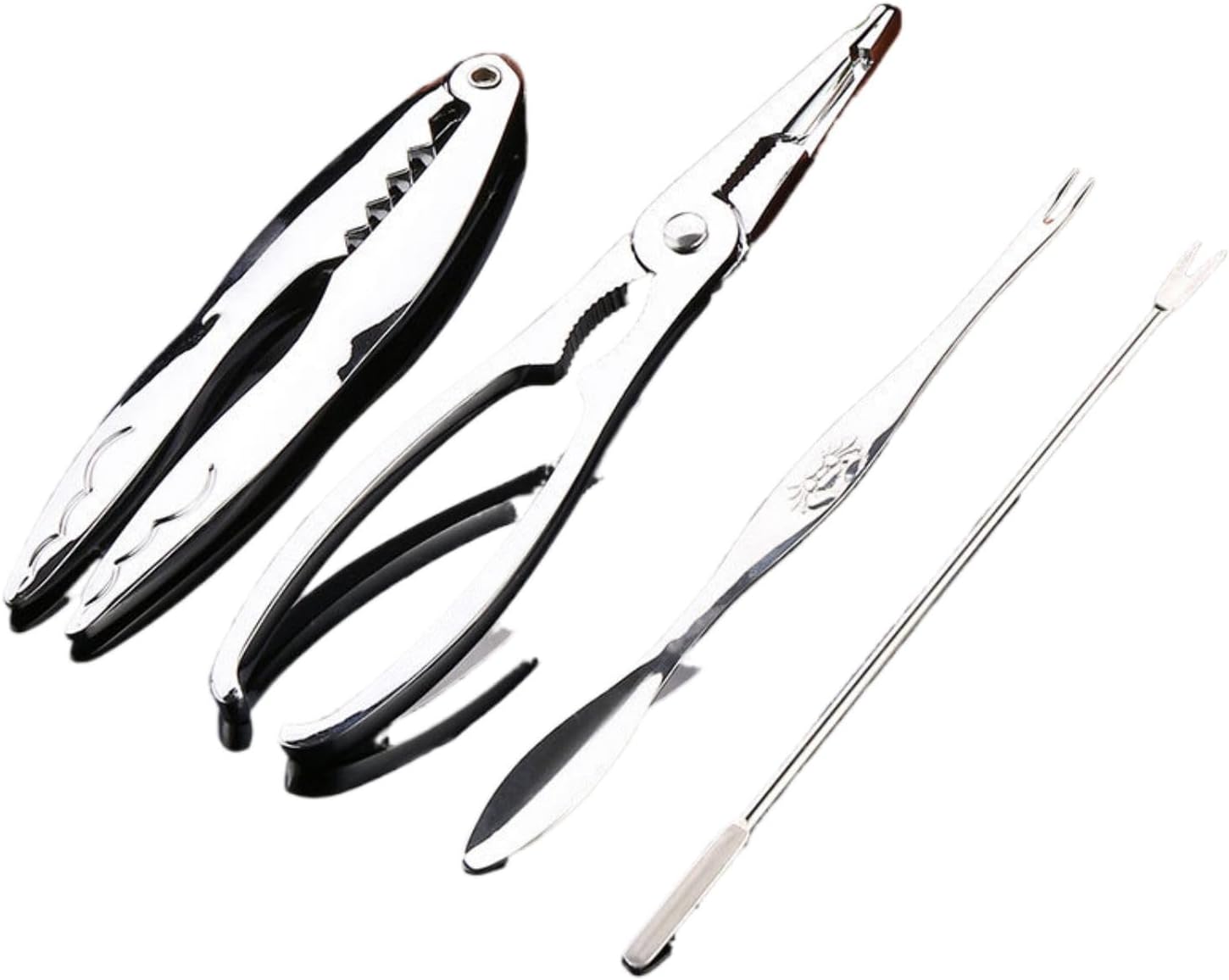 吃蟹工具蟹八件家用拆螃蟹 Seafood Tools Set includes 神器不锈钢大闸蟹螃蟹 Seafood Tools Set includes 钳子蟹蟹夹套装 Household Cleaning，Kitchen Storage Essentials