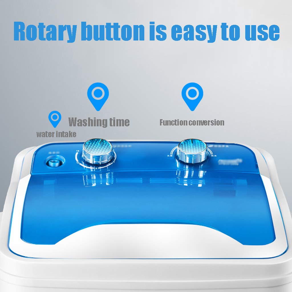 Machine À Laver Portable, Petite Semi-Automatique De MéNage, Grande Capacité De Lavage 7kg, pour Camping Dortoirs Apartments College Rooms