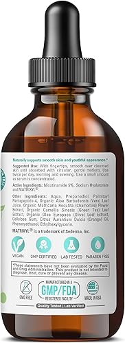 Miniatura 8 de biophix B-3 Suero líquido antiedad de nicotinamida 2 oz - Ácido hialurónico - Matrixyl - Apoya la salud de la piel - Envejecimiento saludable